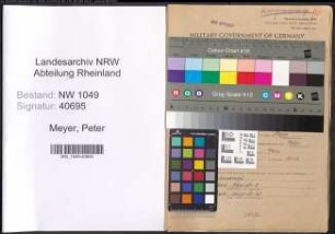 Entnazifizierung Peter Meyer , geb. 29.06.1897 (Finanzbeamter)