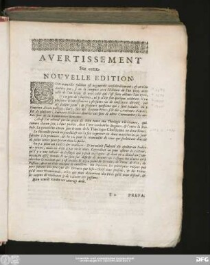 Avertissement Sur cette Nouvelle Edition.