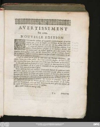Avertissement Sur cette Nouvelle Edition.