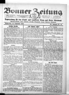 Bonner Zeitung. 1895-1933