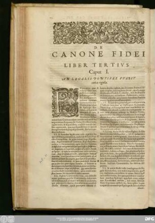 Caput I. An Legalis Pontifex Fuerit certa regula.