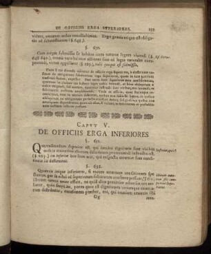 Caput V. De Officiis Erga Inferiores