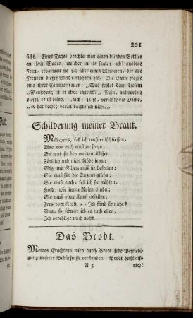 Schilderung meiner Braut