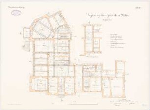 Regierungsgebäude, Köslin: Grundriss EG 1:100
