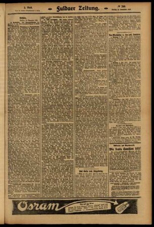 Zweite Ausgabe vom Montag, den 10. November 1913.