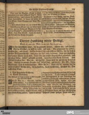 Vierter Handlung vierte Predigt (Die eilffte Paßions-Predigt).