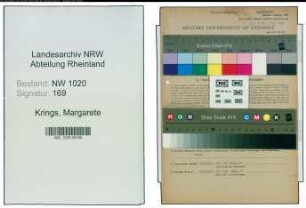 Entnazifizierung Margarete Krings , geb. 19.03.1920 (Angestellte)