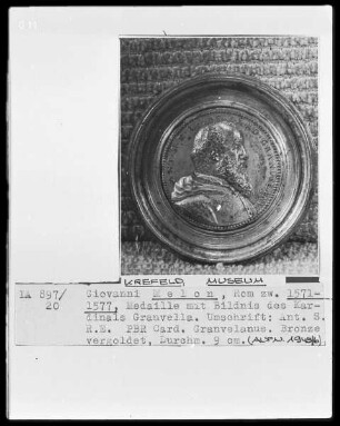 Medaille mit Bildnis des Kardinals Granvella