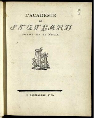 L' Academie De Stutgard : Chantée Par Le Neccar