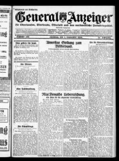 General-Anzeiger für Oberhausen, Sterkrade, Osterfeld und das nordwestliche Industriegebiet. 1921-1930