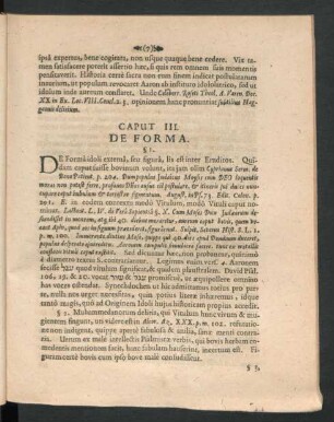 Caput III. De Forma.