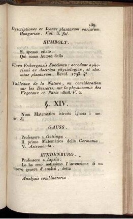 §. XIV. Matematica