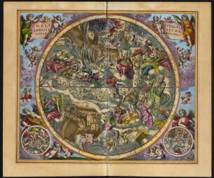 Himmelskarte, Kupferstich, 1661