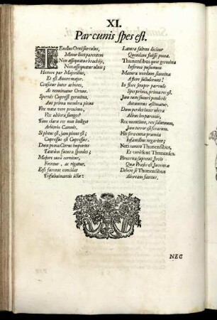 XI. Parcunis spes est. - XXII. Hoc stabit Pondere Cœlum.