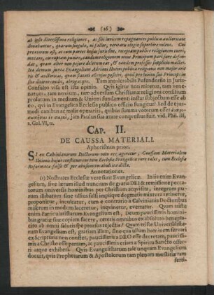 Cap. II. De Caussa Materiali