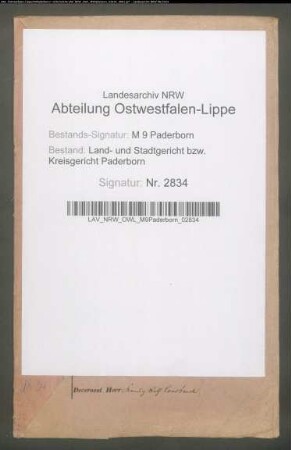 Erblasser: Spieker, Elisabeth, geb. Voss: