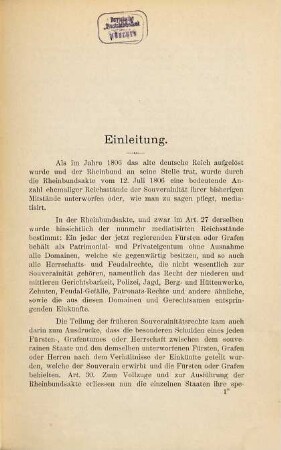 Die Rechtsverhältnisse der Standesherren in Bayern ...