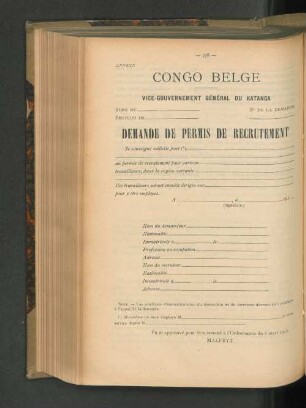 Congo Belge.