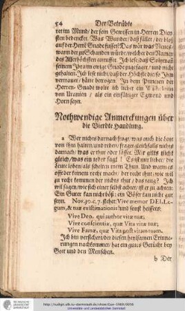 Nothwendige Anmerckungen über die Vierte Handlung.