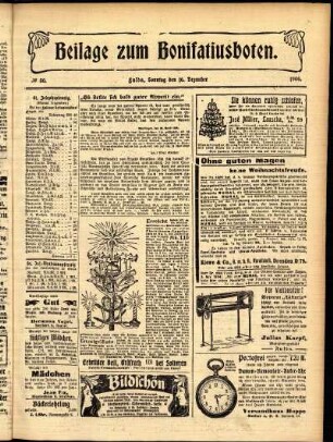 Zweite Ausgabe vom Sonntag, den 16. Dezember 1906.