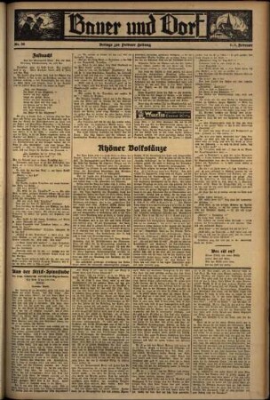 Dritte Ausgabe vom Samstag, den 01. Februar 1936.