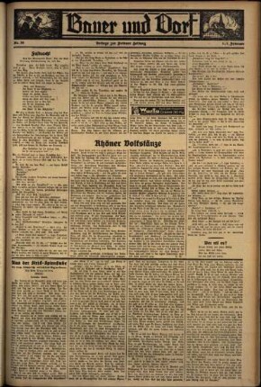 Dritte Ausgabe vom Samstag, den 01. Februar 1936.