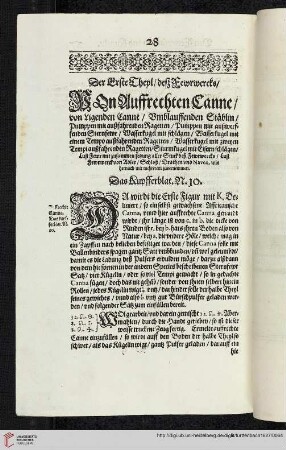 Der Erste Theyl / deß Fewrwercks /