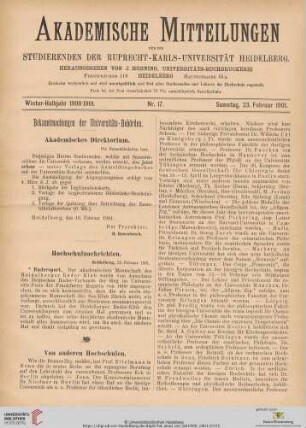 Nr. 17 (23. Februar 1901)
