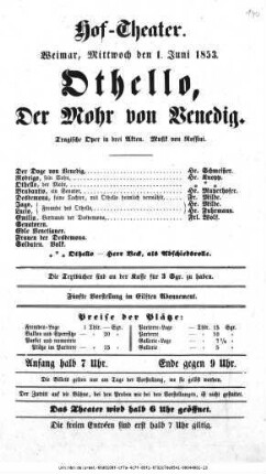Othello, Der Mohr von Venedig