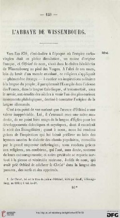1: L' abbaye de Wissembourg