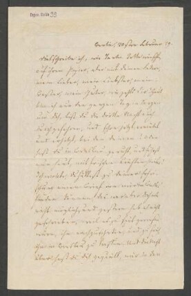 Brief an Wilhelm Hensel : 20.02.1829