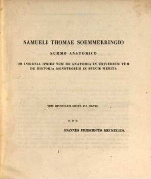 Descriptio monstrorum nonnullorum cum corollariis anatomico-physiologicis : Accedunt tabulae aeneae VI.