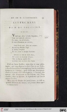(Lettre XXXI - XL)