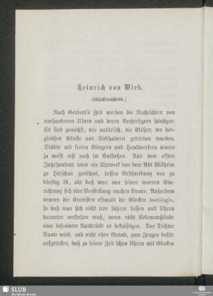 Heinrich von Wiek. (Glockenuhren)