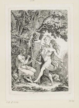 Satyr lässt eine Bacchantin tanzen