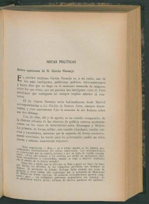 Notas políticas
