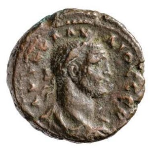 Münze, Tetradrachme, (Geißen); 268 / 269 n. Chr. (SNG)
