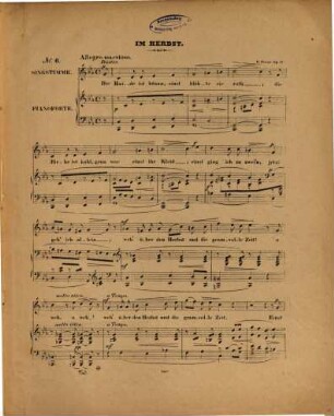 Sechs Gesänge, op. 17, 6. Im Herbst