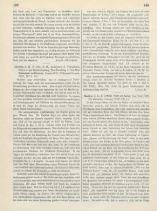 167-168 [Rezension] Charles, Robert Henry, The teaching of the New Testament on divorce
