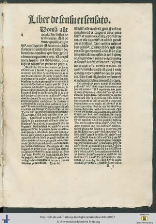 Liber de sensu et sensato.