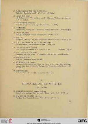 II. Gemälde alter Meister (Nr. 329-348)