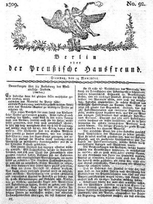 No. 92., 14. November 1809