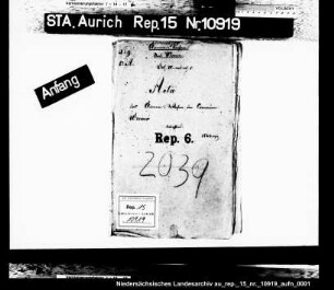 Das Armenwesen in Weener