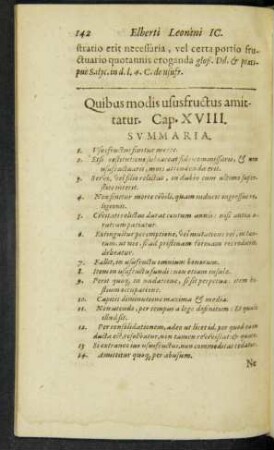 Quibus modis ususfructus amittatur. Cap. XVIII.