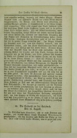 10. Die Schlacht an der Katzbach. Den 26. August