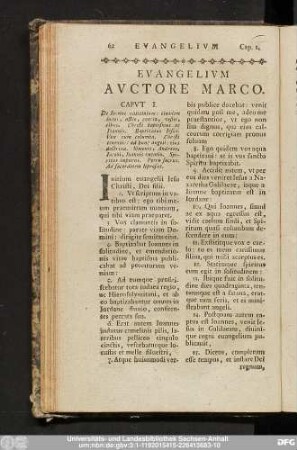 Evangelium Auctore Marco.