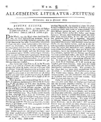 Cramer, C. G.: Rasereyen der Liebe. Bdchen. 1-2. Arnstadt, Rudolstadt: Langbein & Klüger 1802