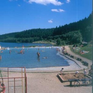 Talsperre Falkenstein. Badestrand