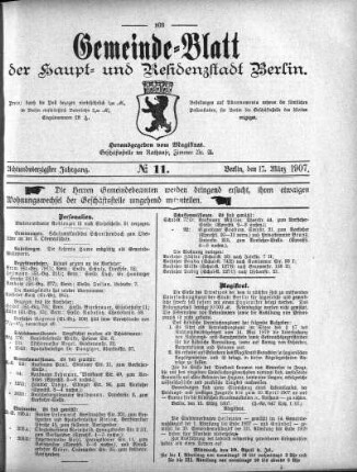 1907,11: No. 11, 17. März 1907