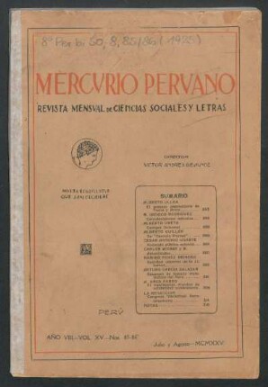 19250008085: Año 8.1925=Nr. 85/86